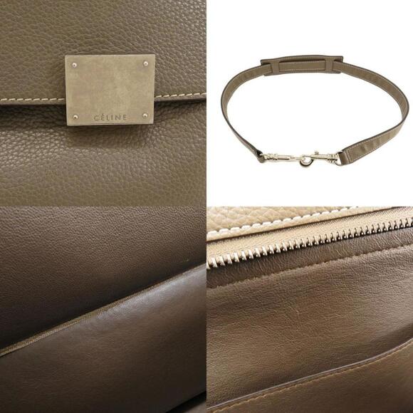 CELINE Gray Leather Tote Bag - Picture 4 of 11